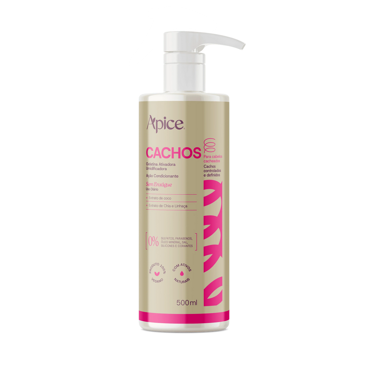 Gelatina Ativadora e Nutritiva Cachos Essence 500ml – coleção Finalizadores e Ativadores de Cachos Gobeaute