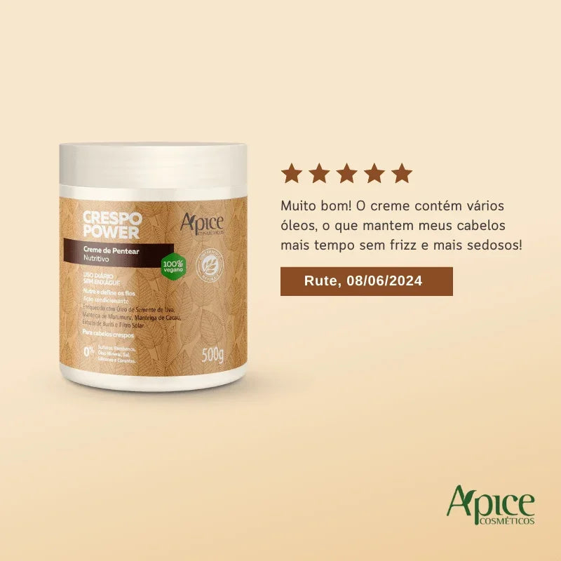 Kit Crespo Power - Co Wash, Condicionador e Creme de Pentear (3 ITENS)