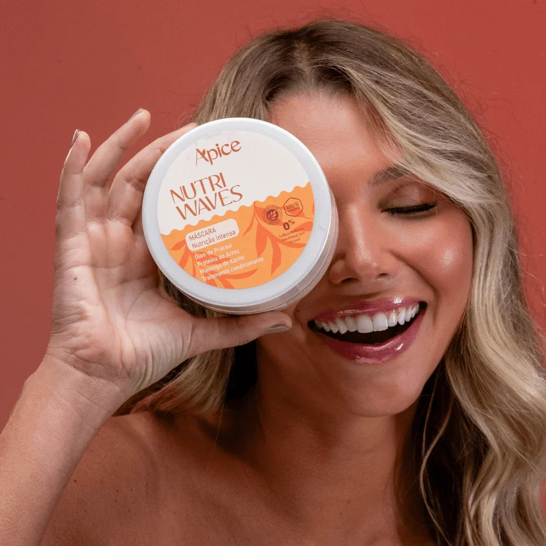 Kit Onduladas Nutri Waves - Shampoo, Condicionador, Gelatina, Máscara e Creme de Pentear (5 ITENS)