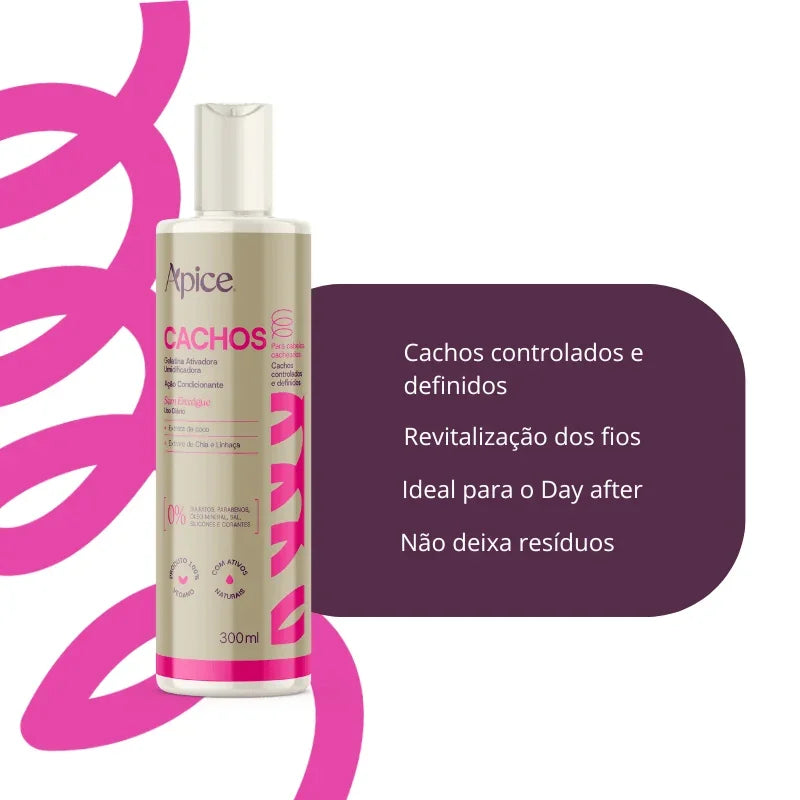 Kit Cachos Essence - Shampoo, Gelatina, Máscara e Ativador (4 ITENS)