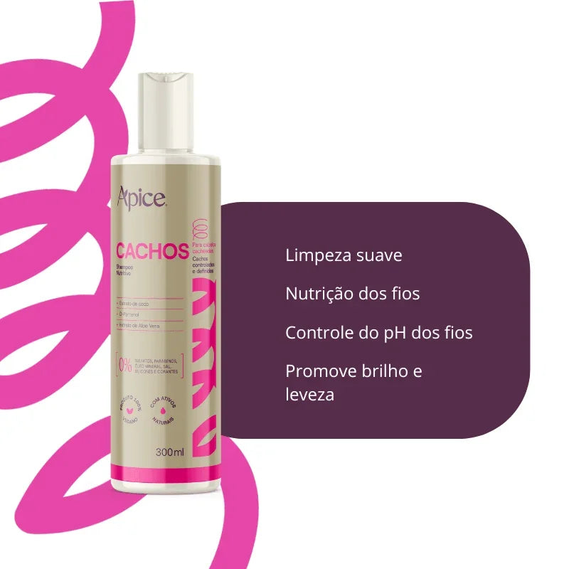 Kit Cachos Essence - Shampoo, Máscara e Ativador de Cachos (3 itens)