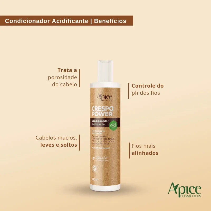 Kit Crespo Power 3 - Co Wash, Condicionador e Máscara (3 ITENS)