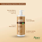 Creme de Pentear Nutritivo Crespo Power 1000ml - No Poo / Low Poo - Ação Condicionante