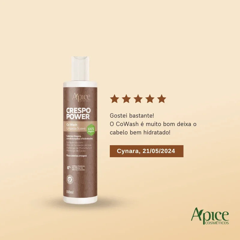 Kit Crespo Power - Co Wash, Condicionador e Creme de Pentear (3 ITENS)