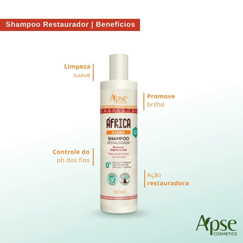 Shampoo África Baobá Restaurador 300 ml