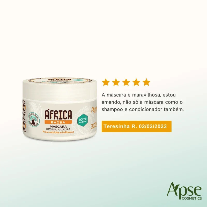 Máscara África Baobá Restauradora 300g - Tratamento Condicionante