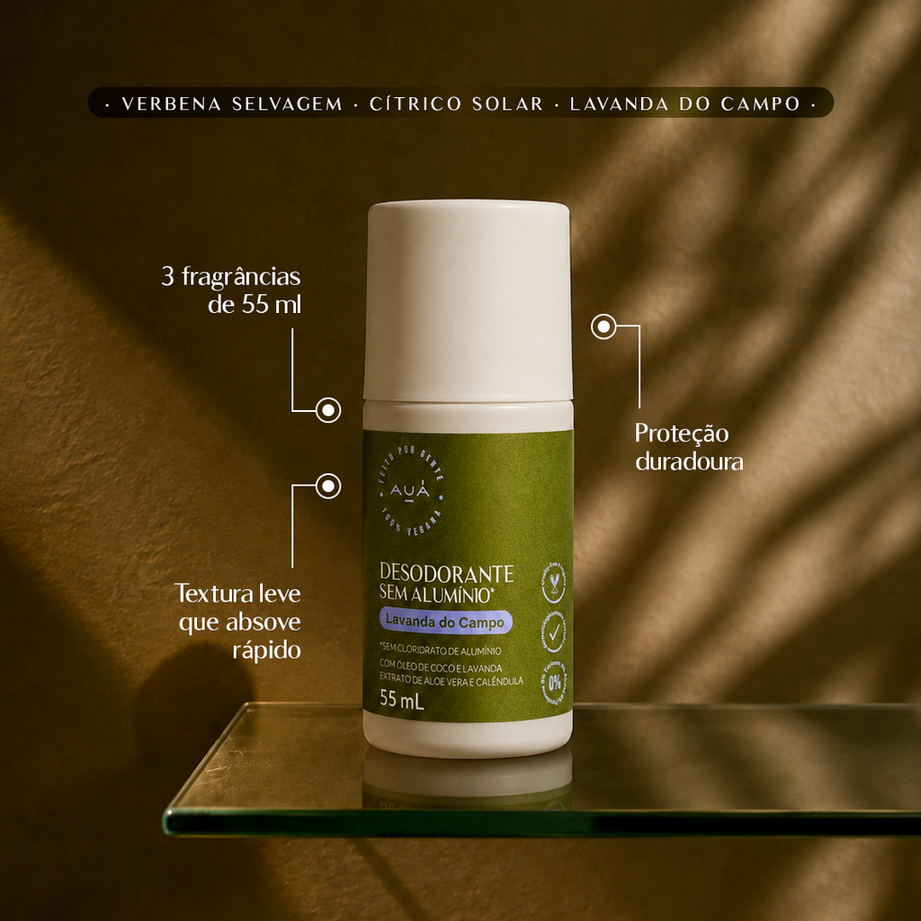 Desodorante Roll-On AUÁ Verbena Selvagem 55ml