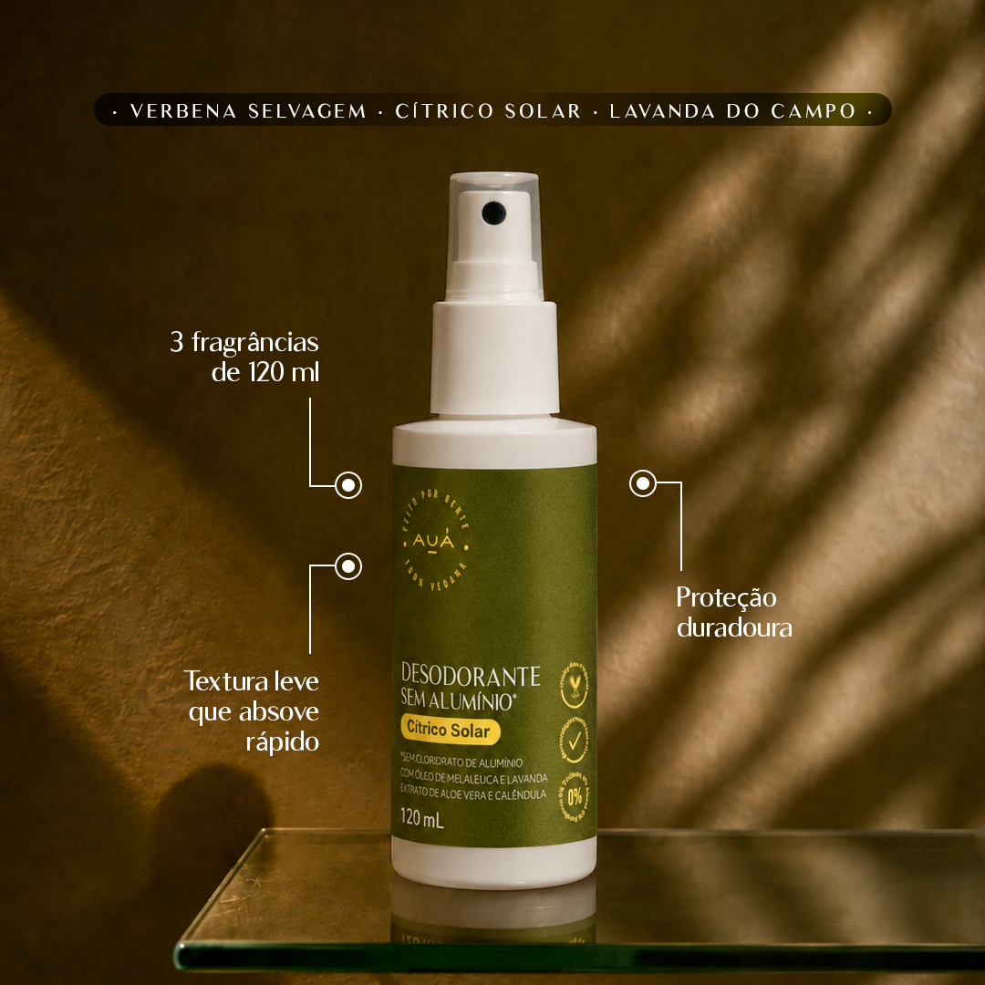 Desodorante Spray AUÁ Lavanda do Campo 120ml