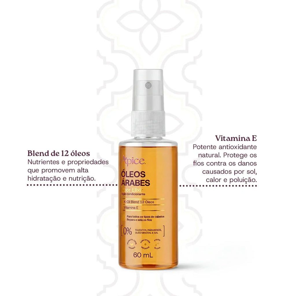 KIT GLASS HAIR - Shampoo em óleo e Óleo Árabe