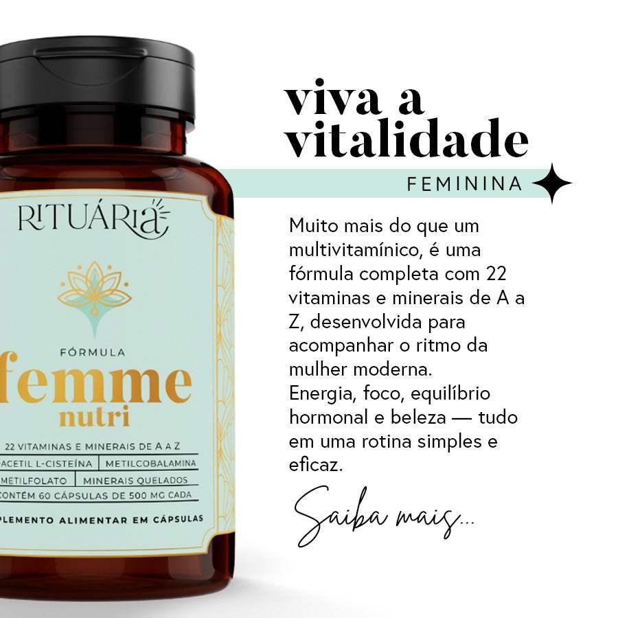 Fórmula Femme Nutri (Multivitamínico de A a Z para a Mulher) - 30 dias