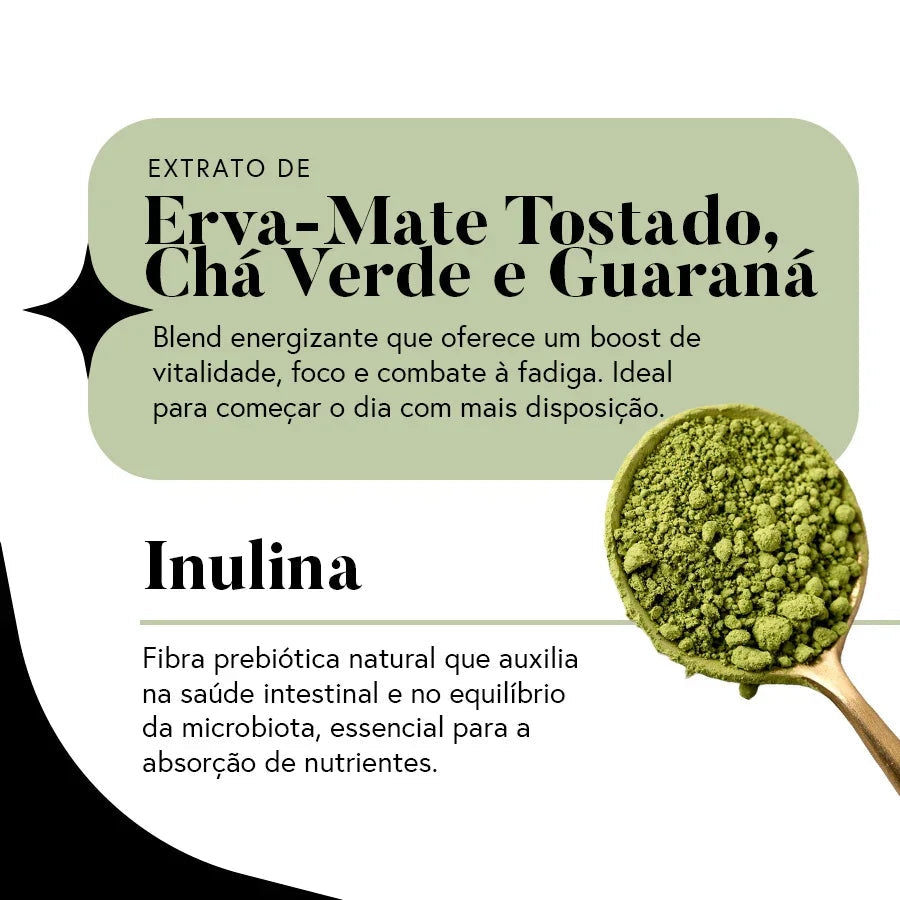 Fórmula Greens e Superfood  (Sabor Maçã Verde) - Fibras + Espirulina + Colina + Vitaminas