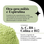 Fórmula Greens e Superfood  (Sabor Maçã Verde) - Fibras + Espirulina + Colina + Vitaminas