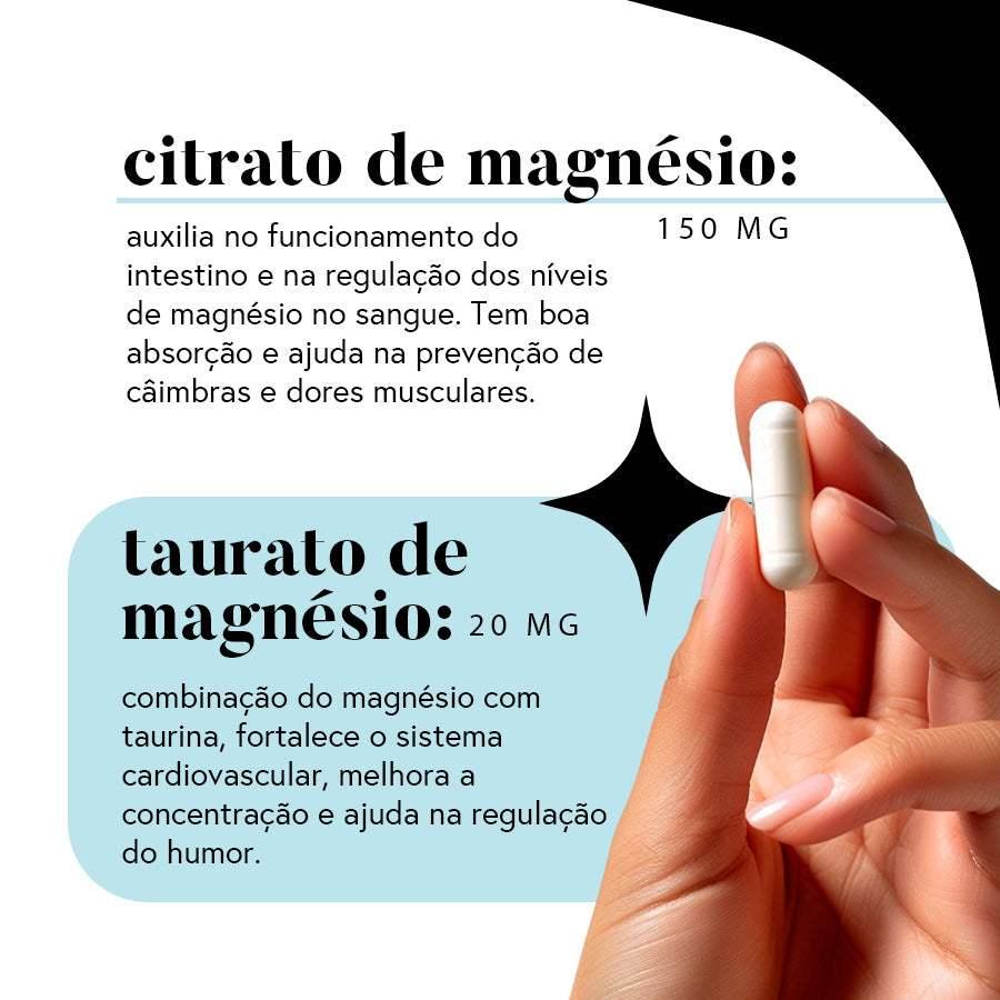 Fórmula 4Mag (Magnésio) - 90 dias (180 cápsulas)