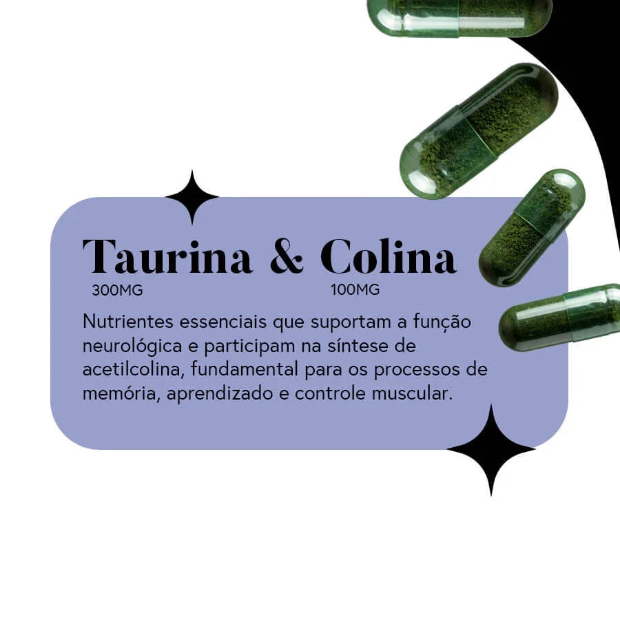 Fórmula Brain+ (Nootrópico para melhora do foco sem cafeína) - 30 dias