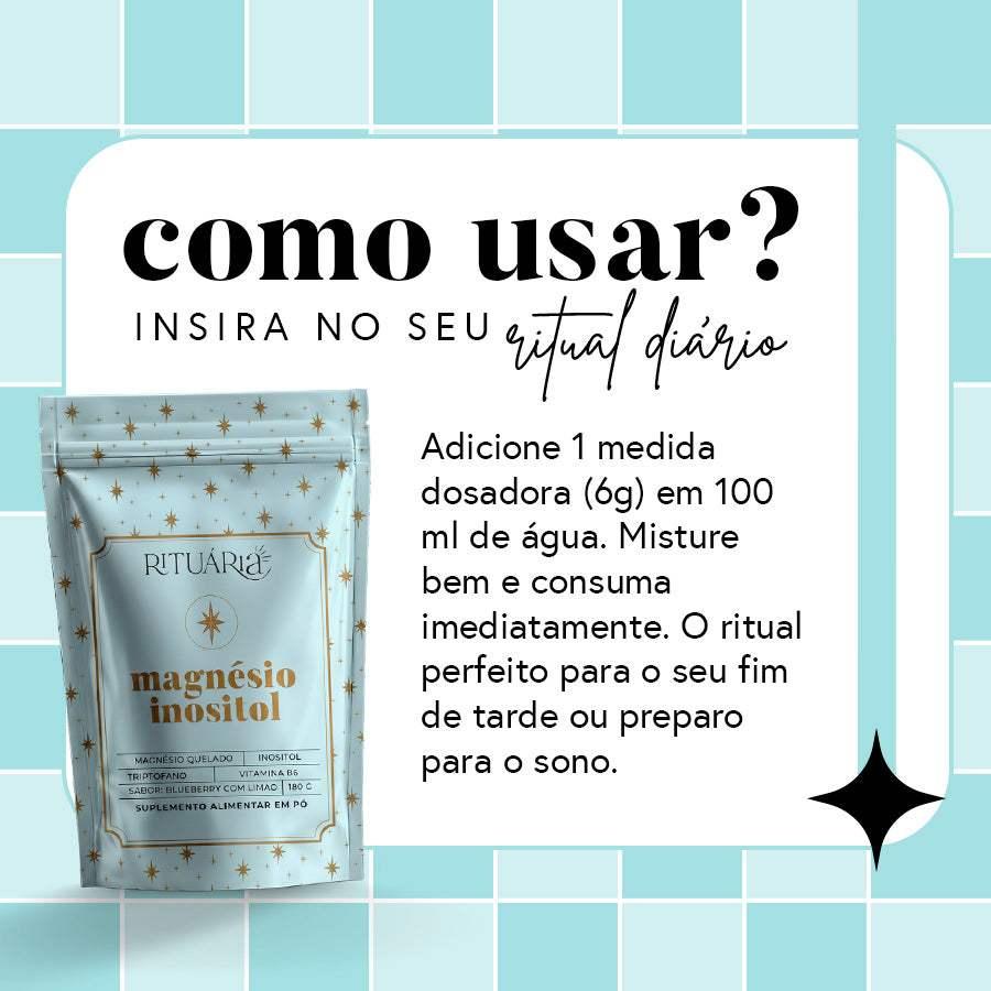 Magnésio Inositol 180 g | Blueberry com Limão