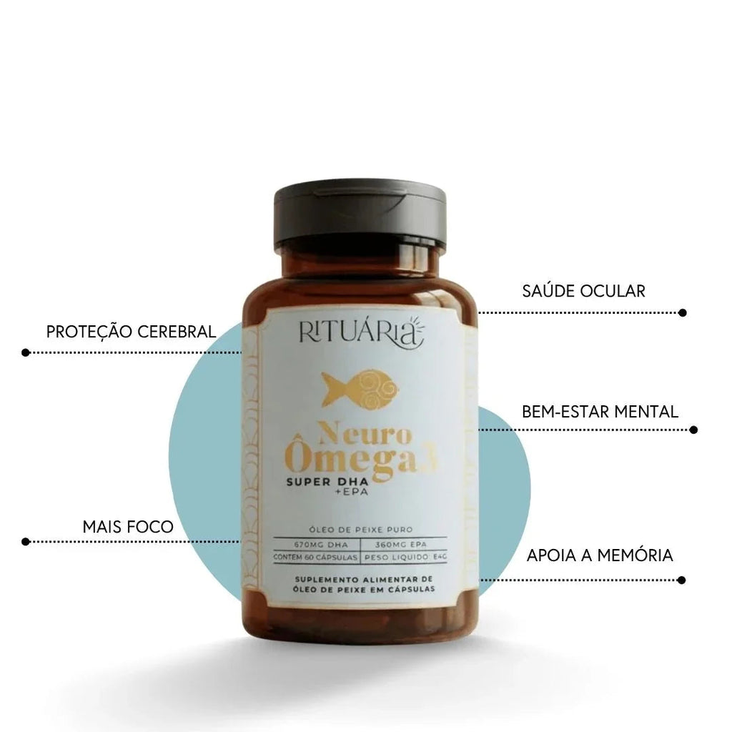 Fórmula Neuro Ômega 3 (Super DHA) - 60 cápsulas - Com Certificação IFOS