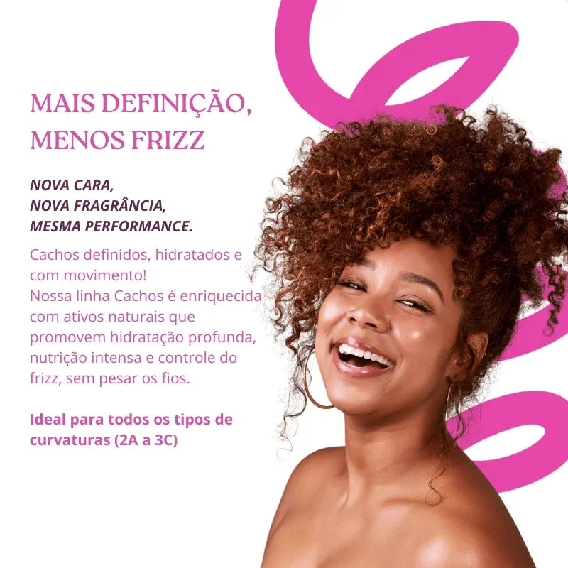 Kit Cachos Essence - Shampoo, Máscara e Ativador de Cachos (3 itens)