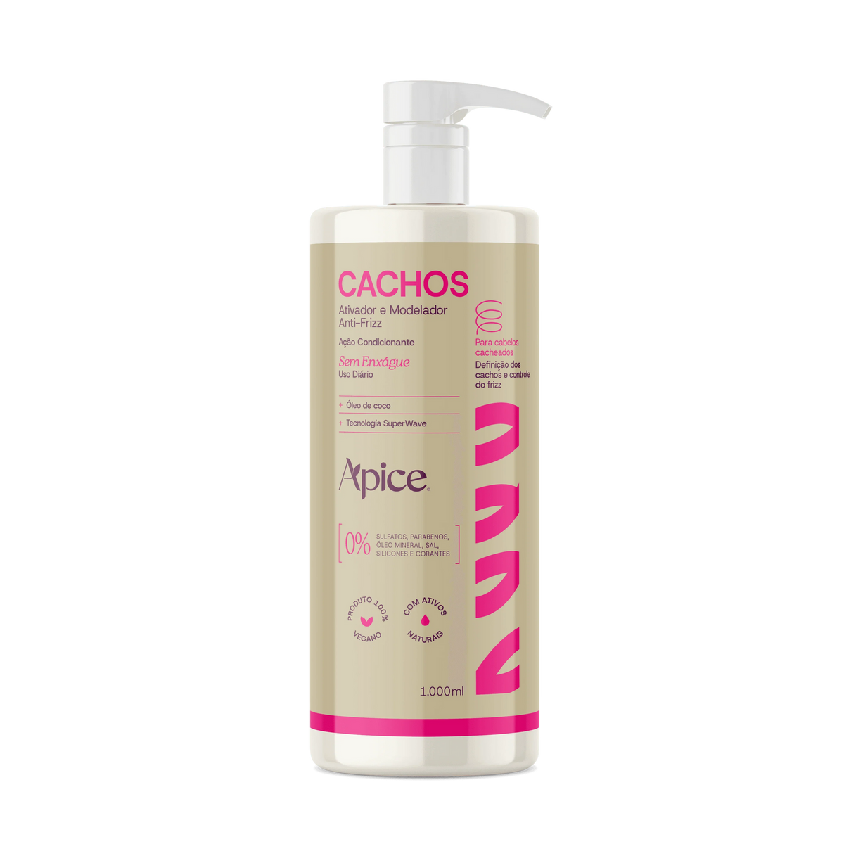 Ativador e Modelador Anti-Frizz Cachos Essence 1000 ML