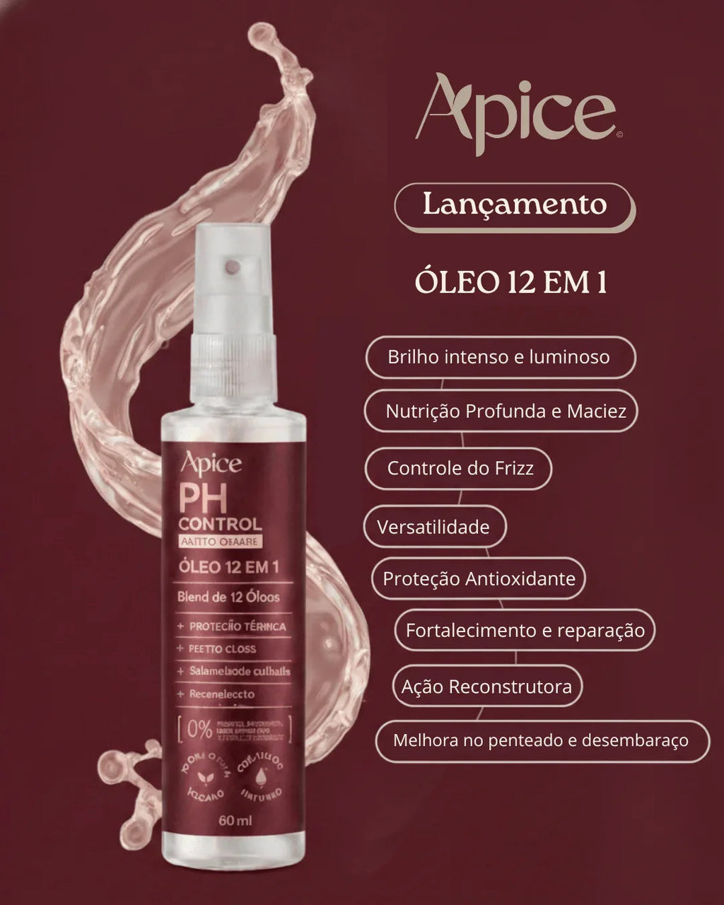 Óleo Antiporosidade PH Control 60ml