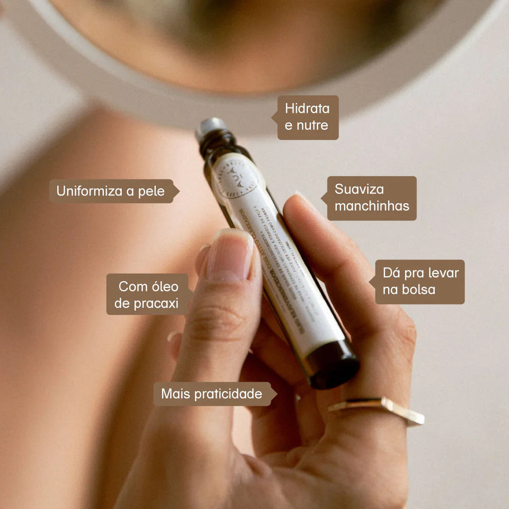 Óleo Rejuvenescedor com Ativo Clareador Roll-on 10ml AUÁ
