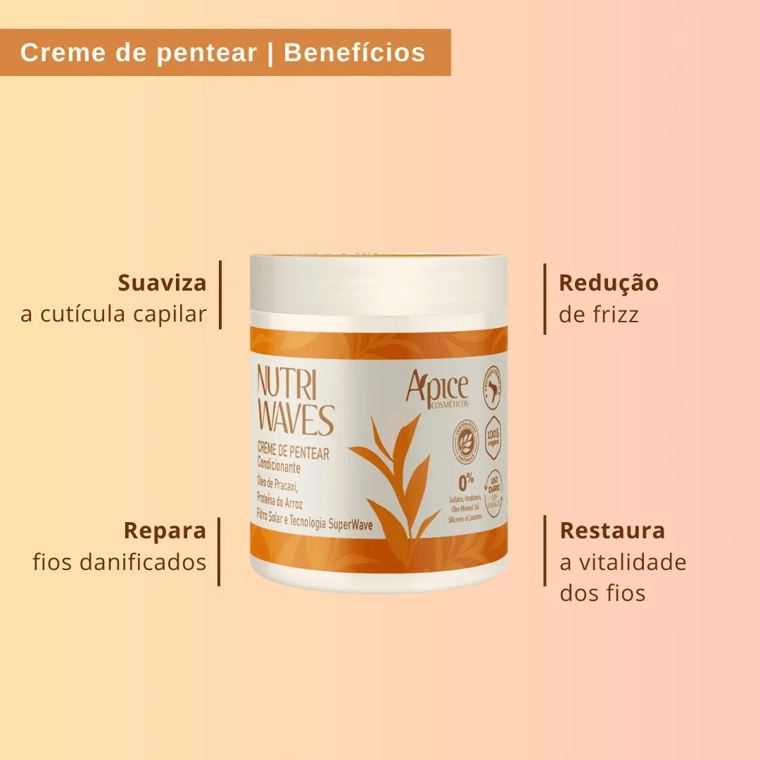 Kit Waves Frizz Zero – Hair Balm e Creme de Pentear